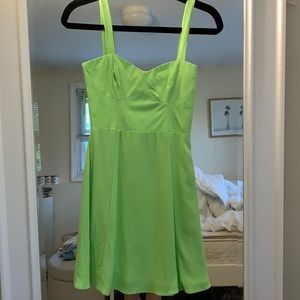 Lime green Zara corset dress 👗 💚